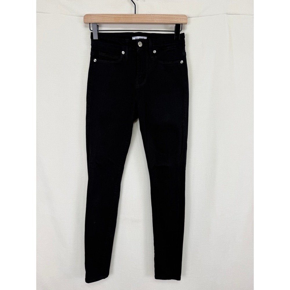 Good American Good Legs Skinny Jeans Black High Rise Size 0/25 Denim Pants